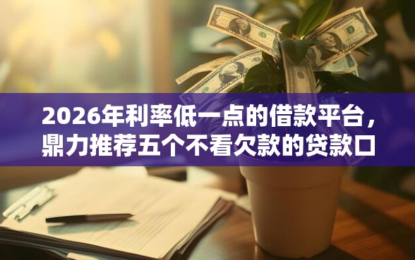 2026年利率低一点的借款平台，鼎力推荐五个不看欠款的贷款口子