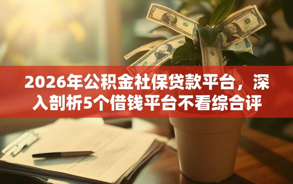 2026年公积金社保贷款平台，深入剖析5个借钱平台不看综合评估的平台