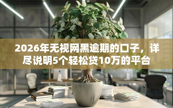 2026年无视网黑逾期的口子，详尽说明5个轻松贷10万的平台