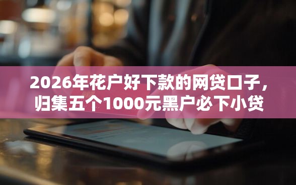 2026年花户好下款的网贷口子，归集五个1000元黑户必下小贷
