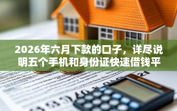 2026年六月下款的口子，详尽说明五个手机和身份证快速借钱平台