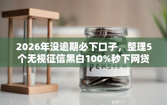 2026年没逾期必下口子，整理5个无视征信黑白100%秒下网贷口子