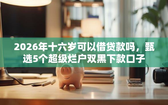 2026年十六岁可以借贷款吗，甄选5个超级烂户双黑下款口子