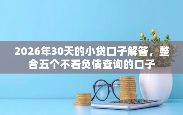 2026年30天的小贷口子解答，整合五个不看负债查询的口子