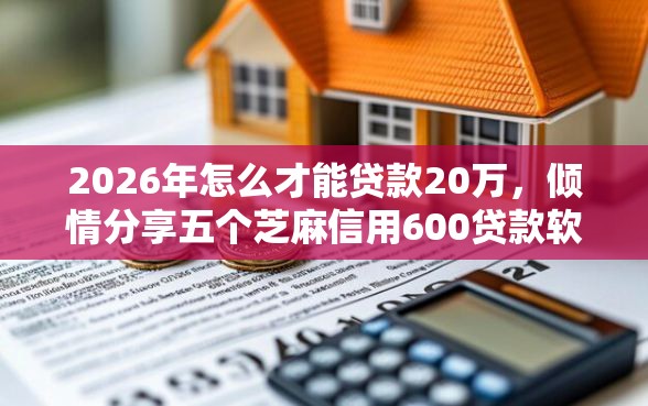 2026年怎么才能贷款20万，倾情分享五个芝麻信用600贷款软件