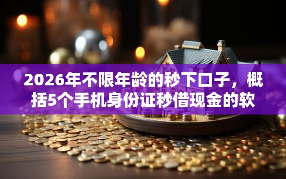 2026年不限年龄的秒下口子,概括5个手机身份证秒借现金的软件 2026年不限年龄的秒下口子,概括5个手机身份证秒借现金的软件
