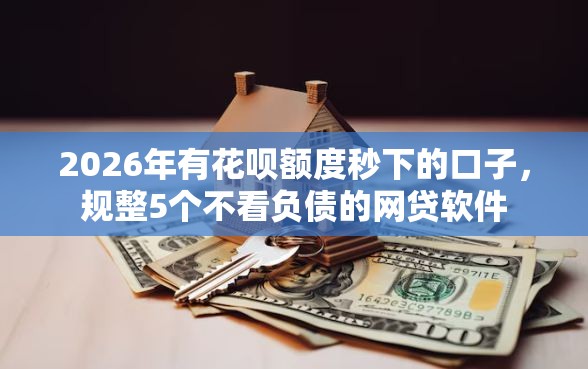 2026年有花呗额度秒下的口子，规整5个不看负债的网贷软件