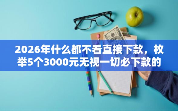 2026年什么都不看直接下款，枚举5个3000元无视一切必下款的口子
