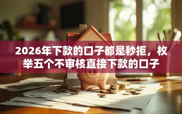 2026年下款的口子都是秒拒，枚举五个不审核直接下款的口子