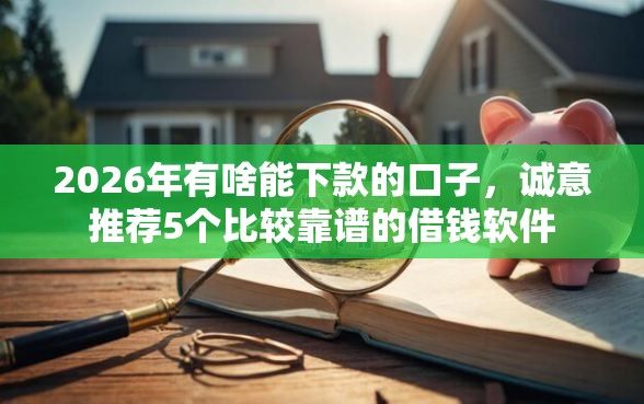 2026年有啥能下款的口子，诚意推荐5个比较靠谱的借钱软件