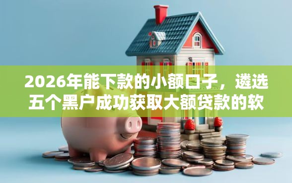 2026年能下款的小额口子，遴选五个黑户成功获取大额贷款的软件
