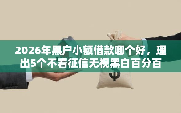 2026年黑户小额借款哪个好，理出5个不看征信无视黑白百分百下款口子
