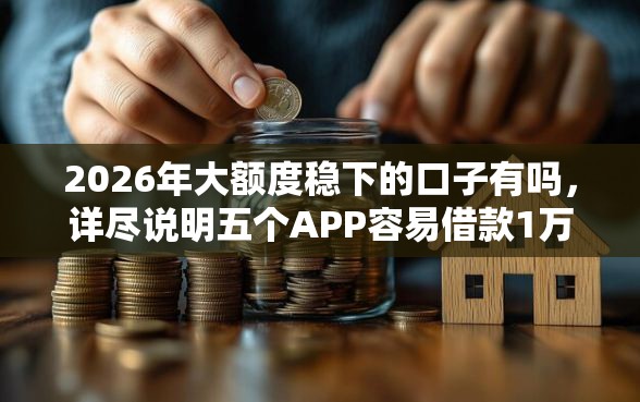 2026年大额度稳下的口子有吗，详尽说明五个APP容易借款1万块的软件
