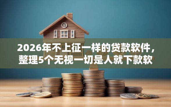 2026年不上征一样的贷款软件，整理5个无视一切是人就下款软件