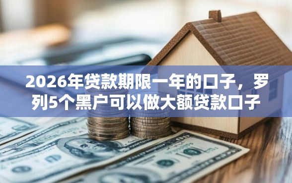 2026年贷款期限一年的口子，罗列5个黑户可以做大额贷款口子