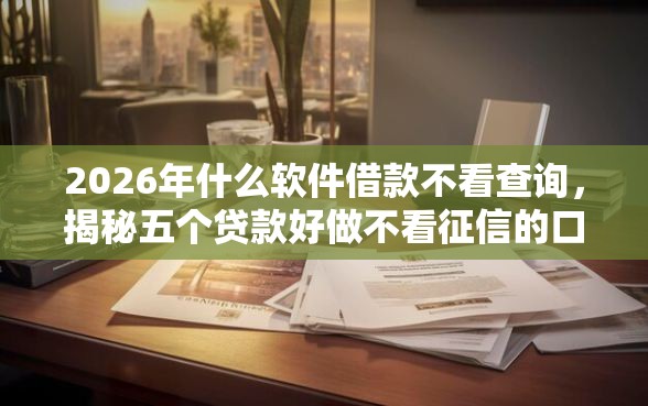 2026年什么软件借款不看查询，揭秘五个贷款好做不看征信的口子