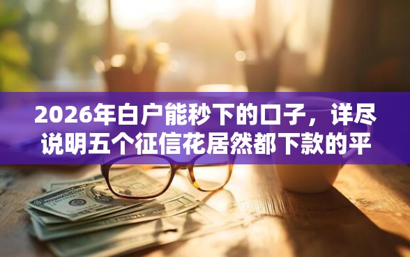 2026年白户能秒下的口子，详尽说明五个征信花居然都下款的平台