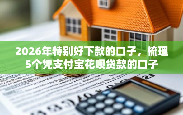 2026年特别好下款的口子，梳理5个凭支付宝花呗贷款的口子