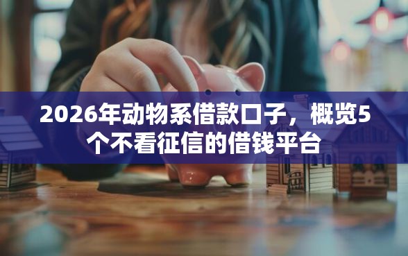 2026年动物系借款口子，概览5个不看征信的借钱平台