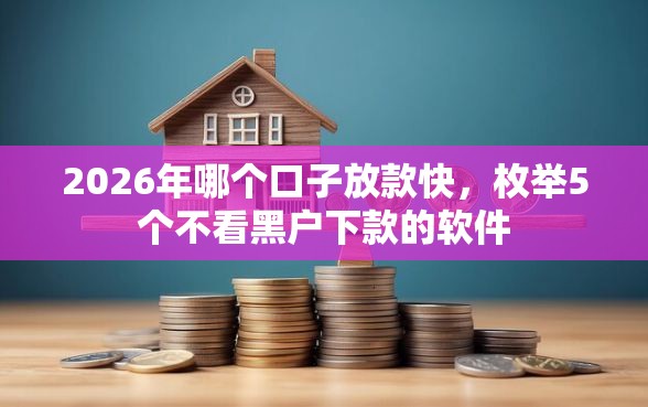 2026年哪个口子放款快，枚举5个不看黑户下款的软件
