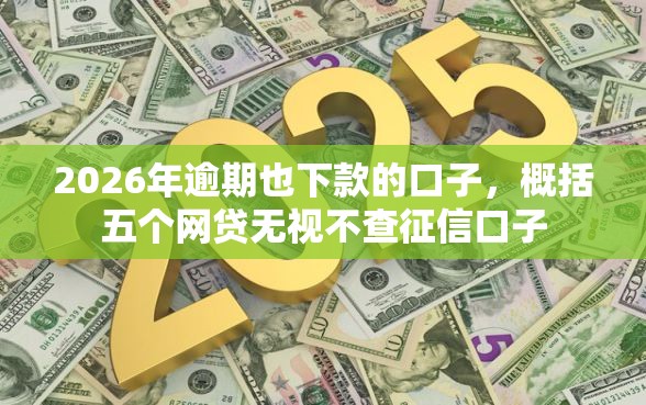 2026年逾期也下款的口子，概括五个网贷无视不查征信口子