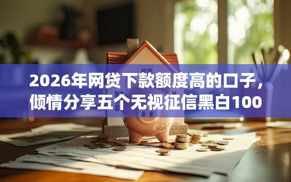 2026年网贷下款额度高的口子，倾情分享五个无视征信黑白100%秒下app