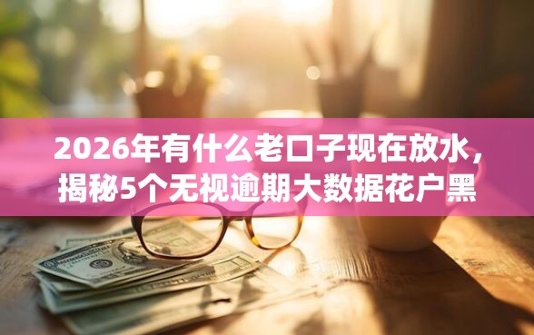 2026年有什么老口子现在放水，揭秘5个无视逾期大数据花户黑户app