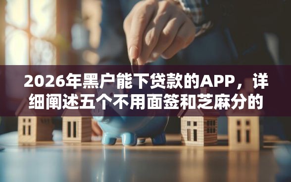 2026年黑户能下贷款的APP，详细阐述五个不用面签和芝麻分的贷款口子
