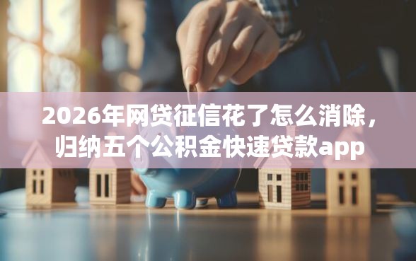 2026年网贷征信花了怎么消除，归纳五个公积金快速贷款app