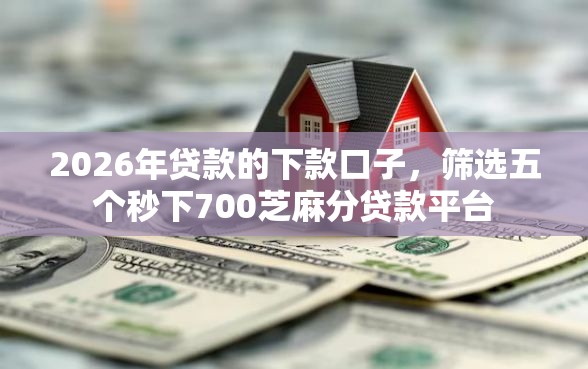 2026年贷款的下款口子，筛选五个秒下700芝麻分贷款平台