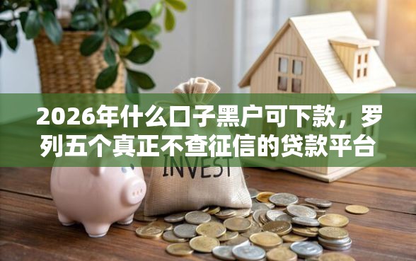 2026年什么口子黑户可下款，罗列五个真正不查征信的贷款平台