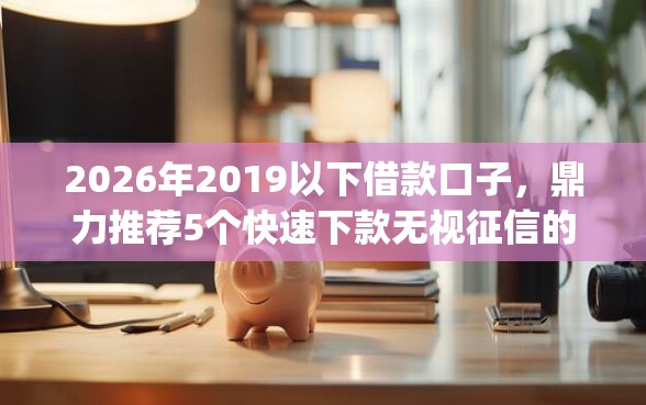 2026年2019以下借款口子，鼎力推荐5个快速下款无视征信的app