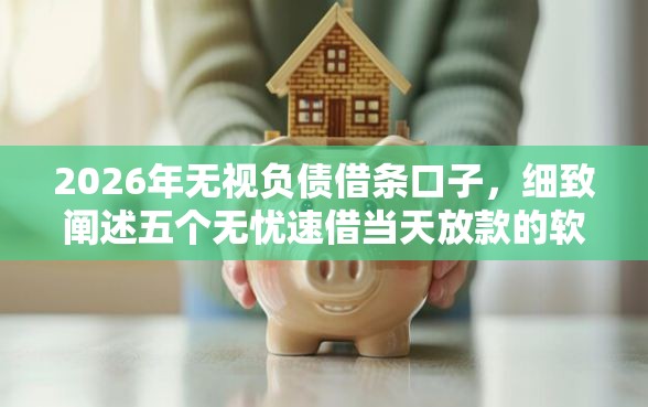 2026年无视负债借条口子，细致阐述五个无忧速借当天放款的软件