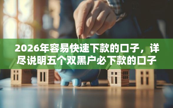 2026年容易快速下款的口子，详尽说明五个双黑户必下款的口子