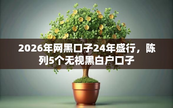 2026年网黑口子24年盛行，陈列5个无视黑白户口子