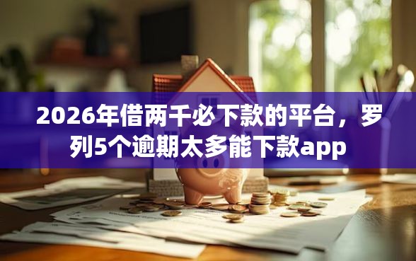 2026年借两千必下款的平台，罗列5个逾期太多能下款app