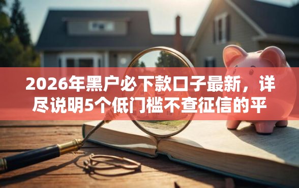 2026年黑户必下款口子最新，详尽说明5个低门槛不查征信的平台