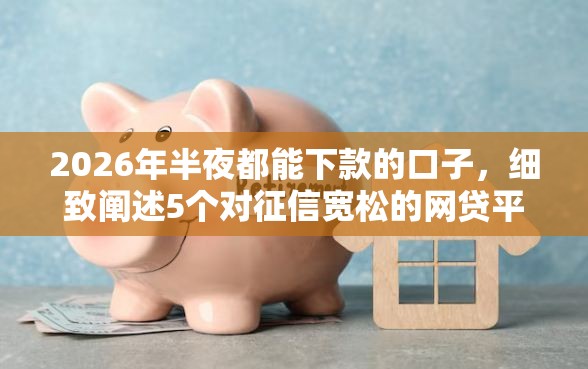 2026年半夜都能下款的口子，细致阐述5个对征信宽松的网贷平台