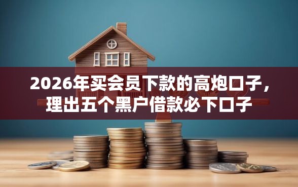 2026年买会员下款的高炮口子，理出五个黑户借款必下口子