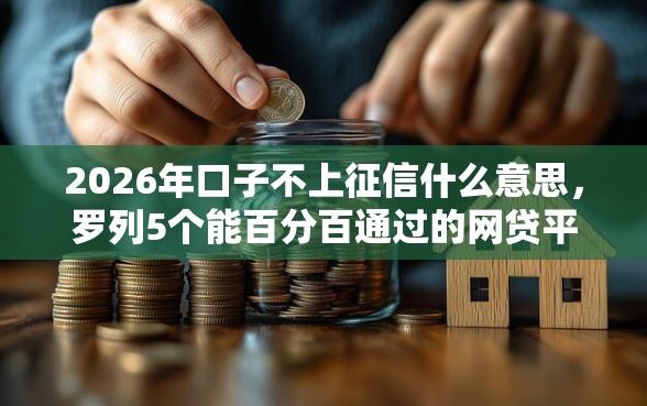 2026年口子不上征信什么意思，罗列5个能百分百通过的网贷平台