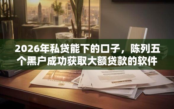 2026年私贷能下的口子，陈列五个黑户成功获取大额贷款的软件