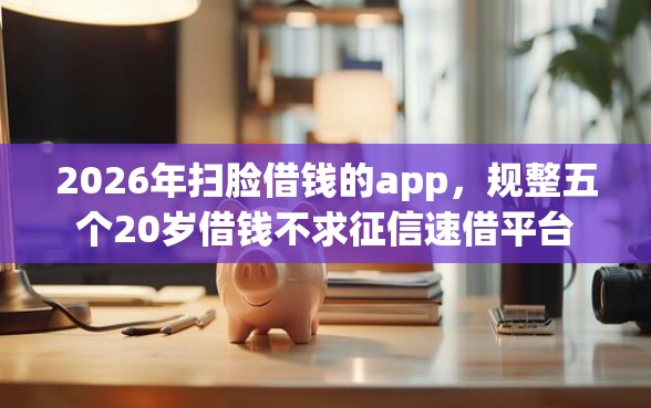 2026年扫脸借钱的app，规整五个20岁借钱不求征信速借平台