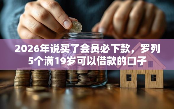 2026年说买了会员必下款，罗列5个满19岁可以借款的口子