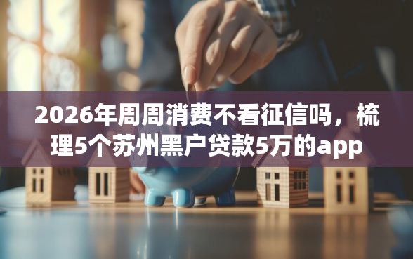 2026年周周消费不看征信吗，梳理5个苏州黑户贷款5万的app
