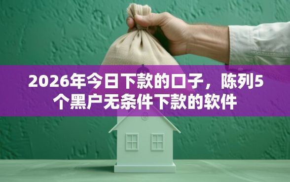 2026年今日下款的口子,陈列5个黑户无条件下款的软件 2026年今日下款的口子,陈列5个黑户无条件下款的软件