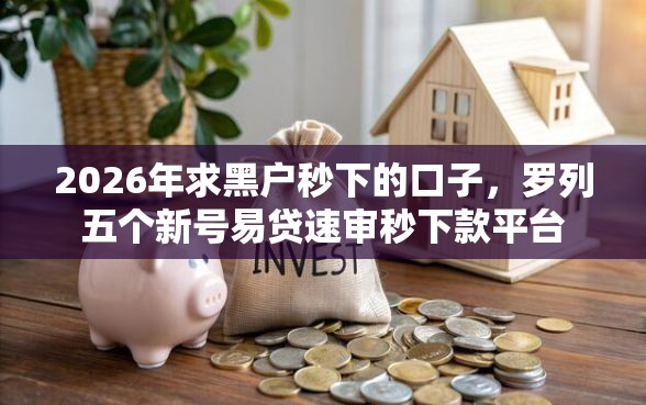 2026年求黑户秒下的口子，罗列五个新号易贷速审秒下款平台