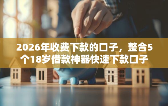2026年收费下款的口子，整合5个18岁借款神器快速下款口子
