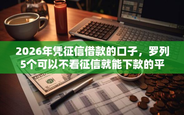 2026年凭征信借款的口子，罗列5个可以不看征信就能下款的平台