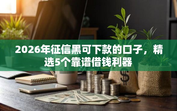 2026年征信黑可下款的口子，精选5个靠谱借钱利器