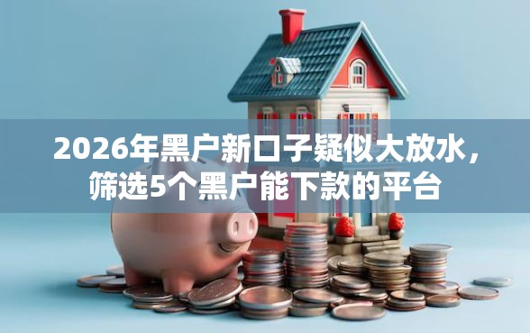 2026年黑户新口子疑似大放水，筛选5个黑户能下款的平台